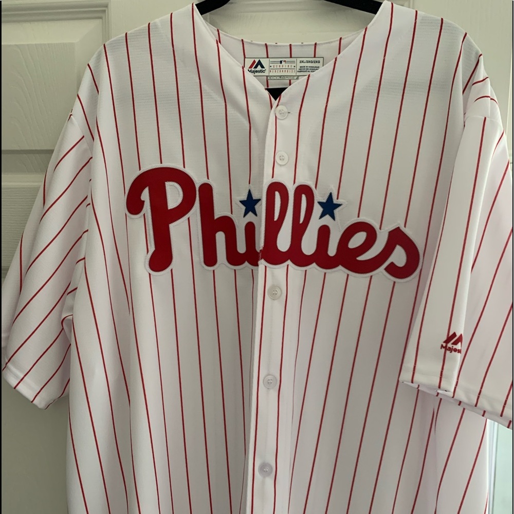 Phillies home pinstripe Cool Base jersey 2XL
